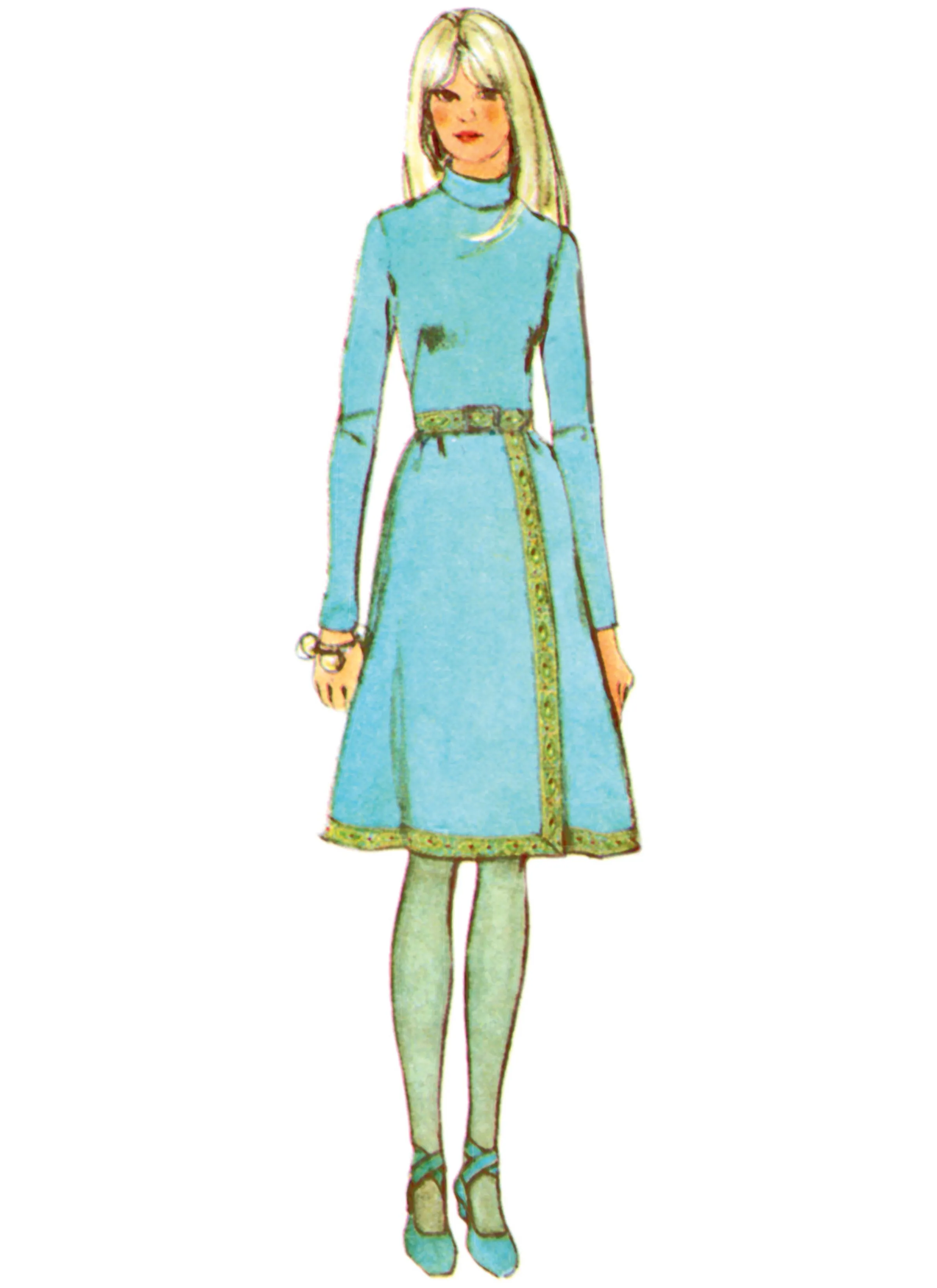 Simplicity Sewing Pattern 3017 Dress with Front-Wrap Skirt and Scarf