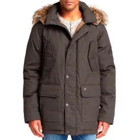 True Religion L/S Parka Winter Down Jacket - Dark Olive - Mens