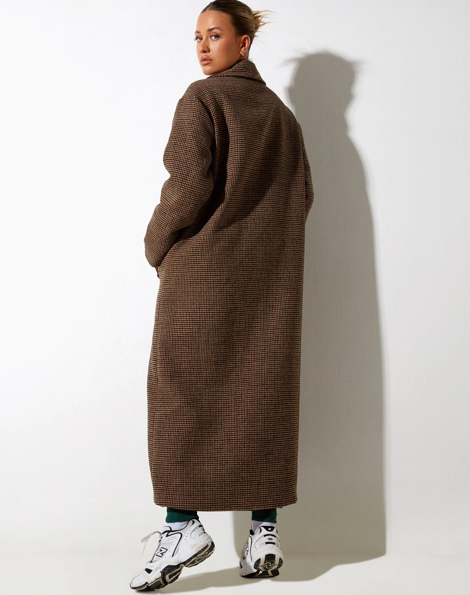 Utamas Coat in Brown Black and Green