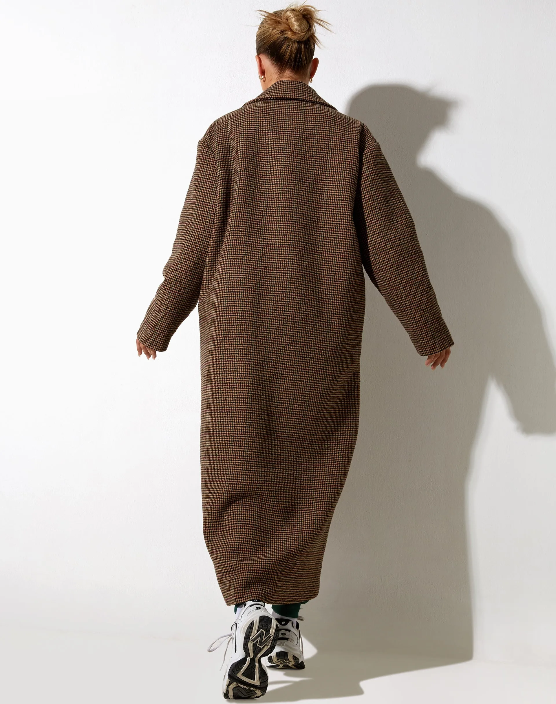 Utamas Coat in Brown Black and Green