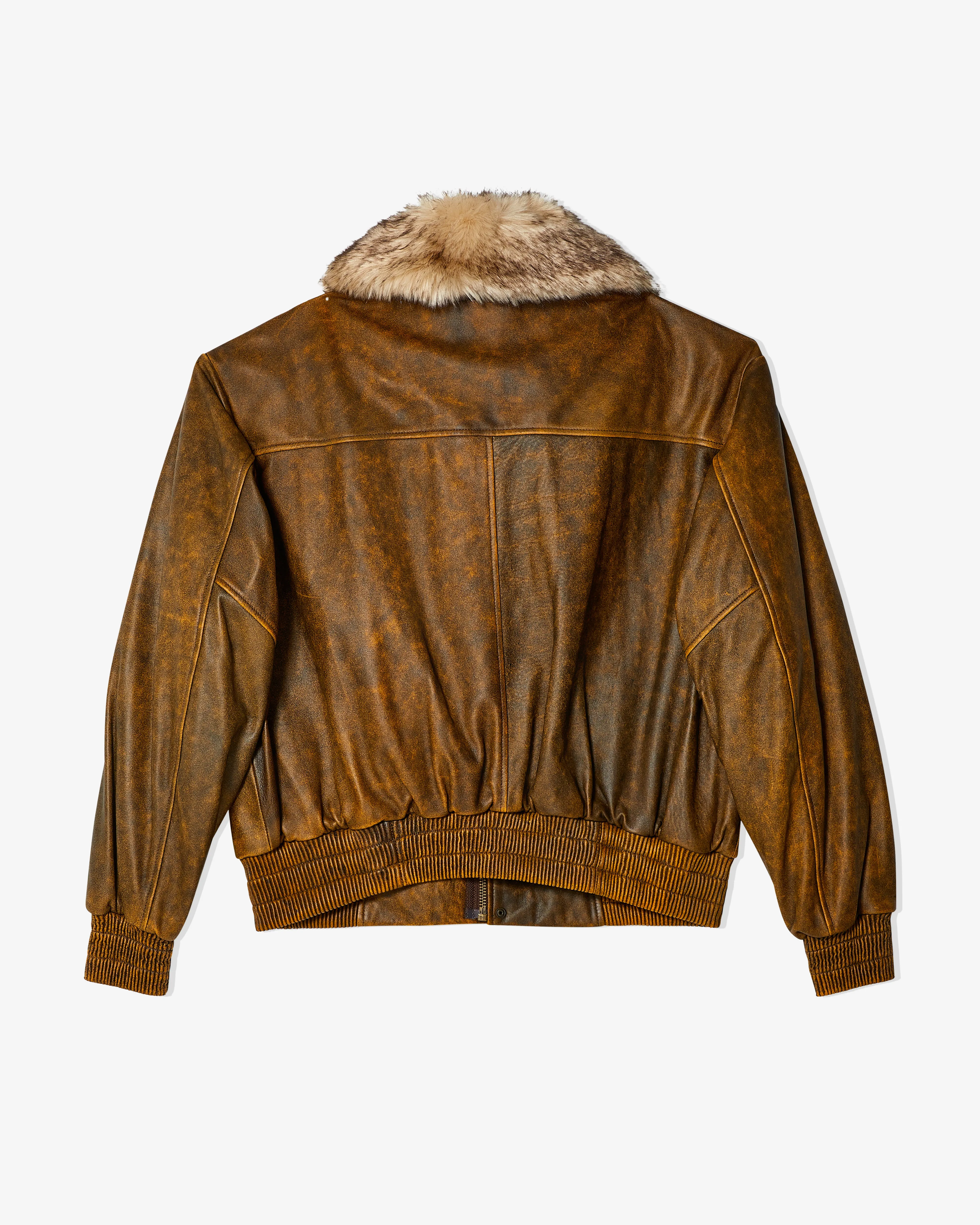 Vaquera - Women's Leather Bomber Jacket - (Brown)