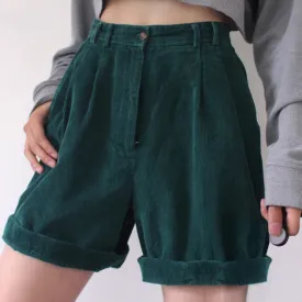 Vintage Casual Corduroy Shorts Pants