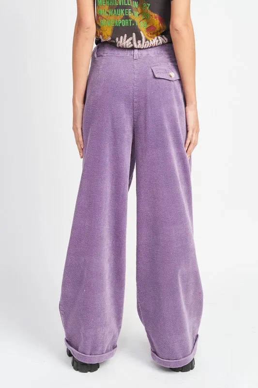 Wide Leg Corduroy Pants