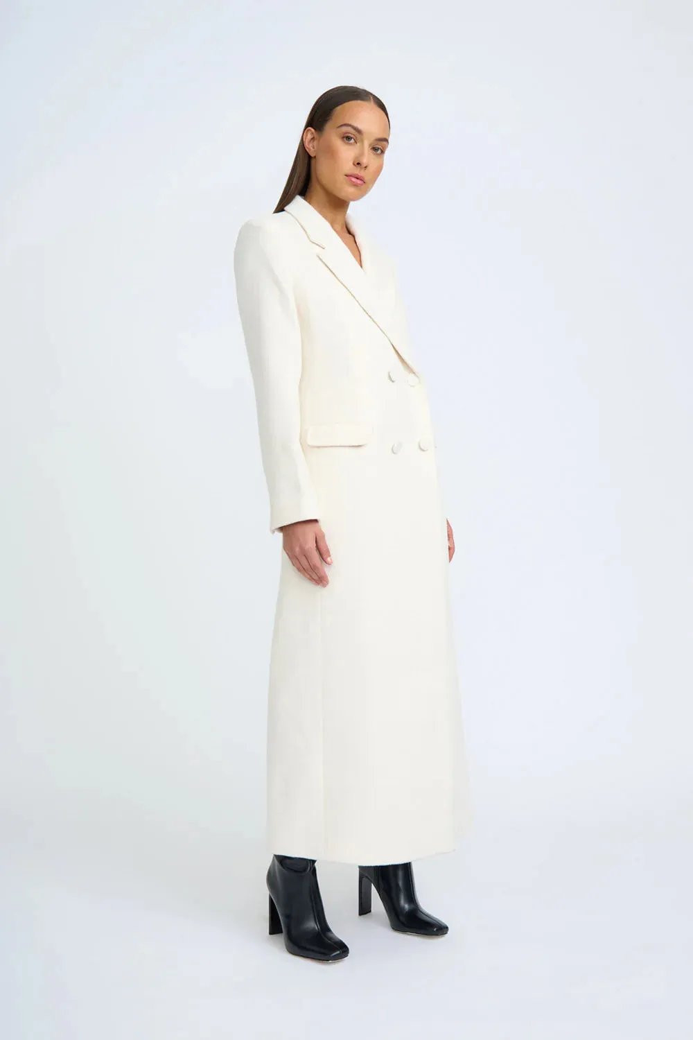 WINONA LONG LINE COAT - IVORY