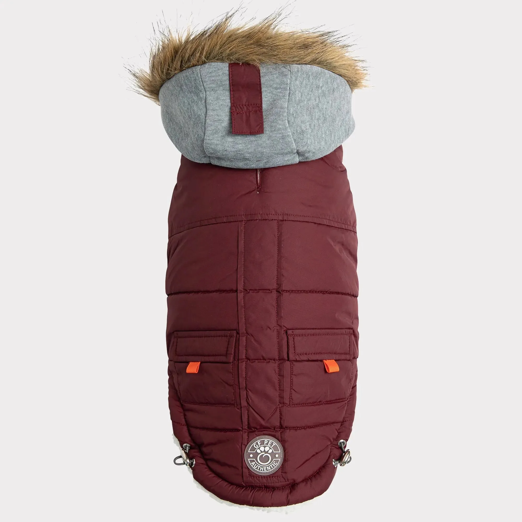 Winter Sailor Dog Parka | Burgundy