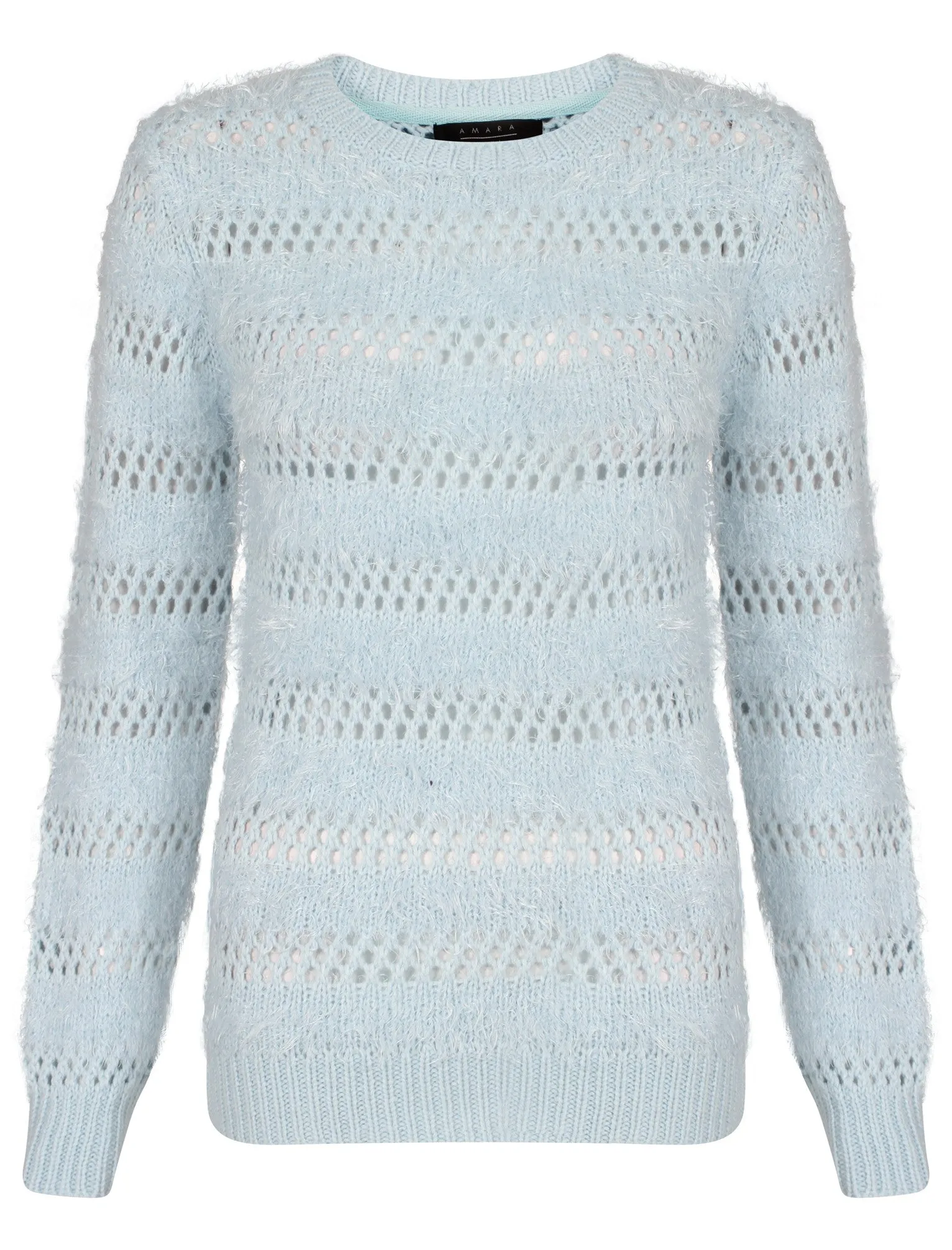 Women's Amara Reya Ophrys Fly  Blue Crew Neck Jumper