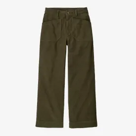 Women's Wide-Leg Corduroy Pants - Basin Green