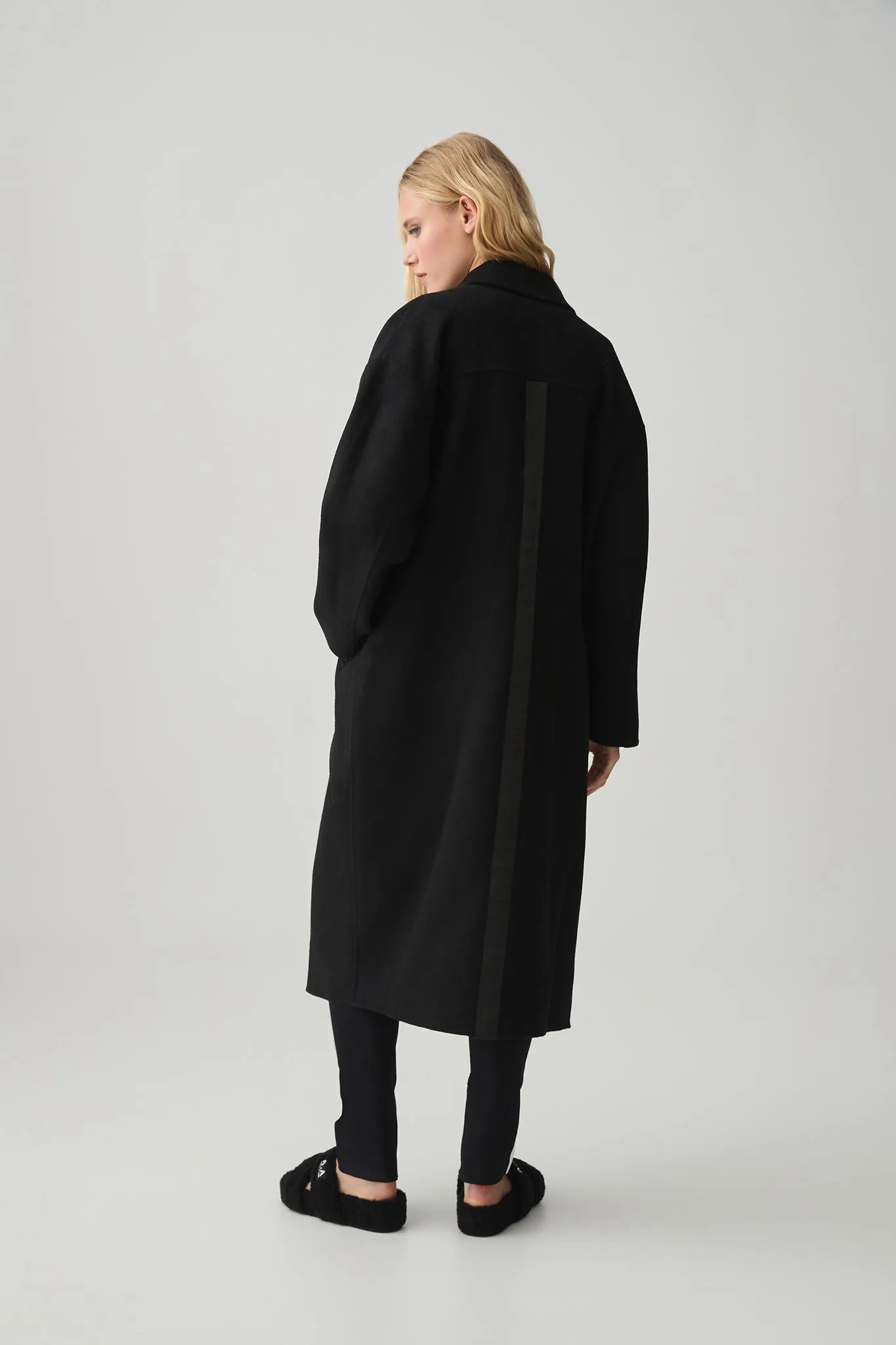 Wool Blend Long Line Coat 773